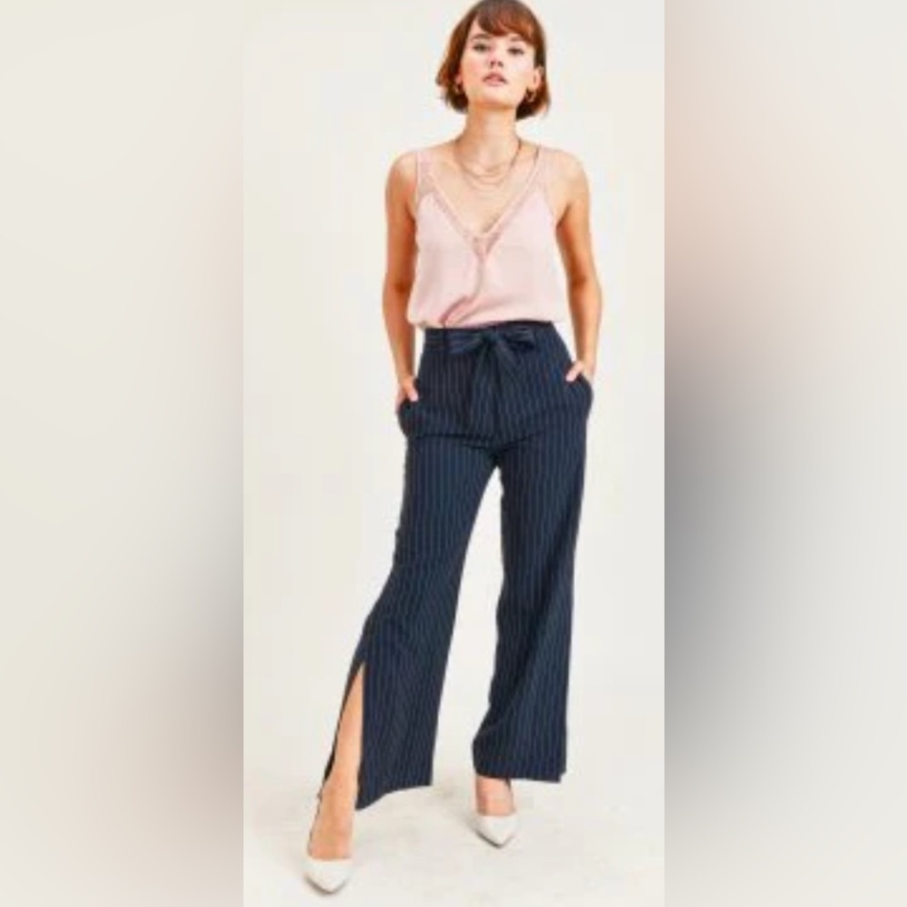 NWOT Reset Navy Striped Women's Pants